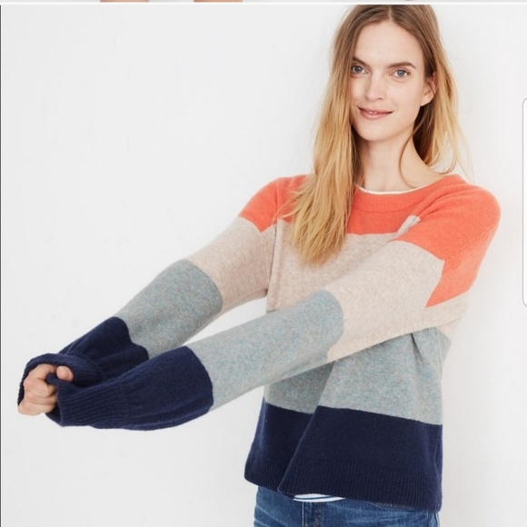 Madewell striped balloon sleeve sweater - Picture 7 of 8